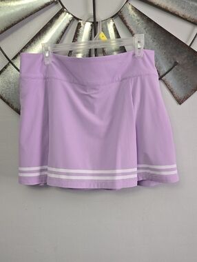 Calia Lavender Athletic Skort with White Stripe Detail